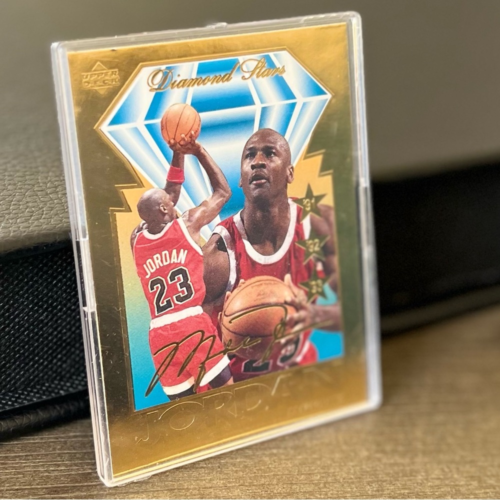 1995 Michael Jordan Upper Deck Diamond Stars Michael Jordan 23kt Gold Card